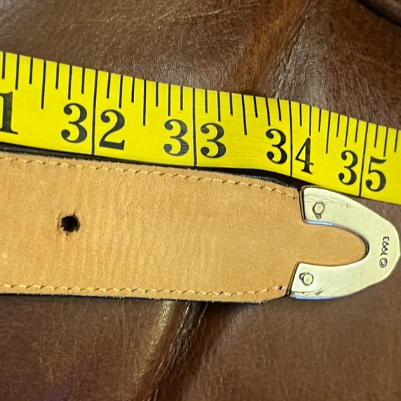 Vintage Brighton Classic Croc Embossed Black Leather Belt - Picture 4 of 5